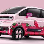 Les Chinois ont dédié une voiture électrique à un ours rose de dessin animé